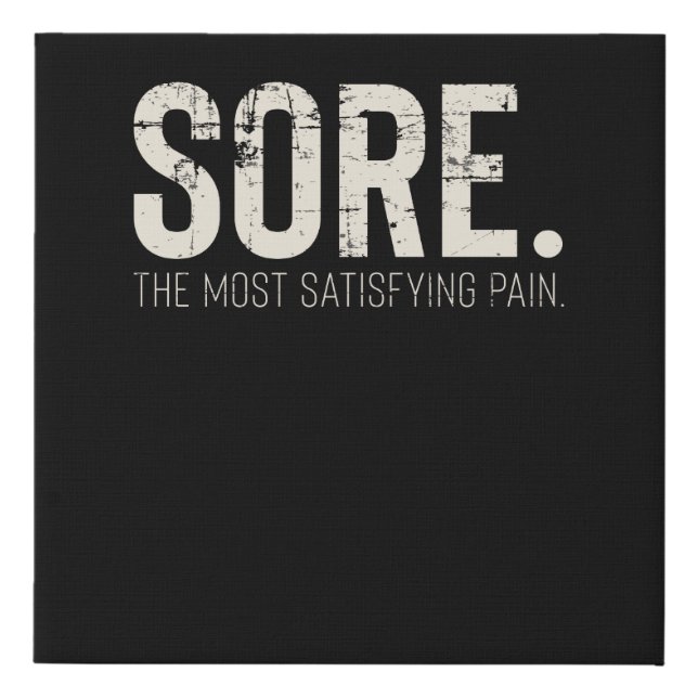 Fitness Gym Workout Motivational Quote Faux Canvas Print (Front)