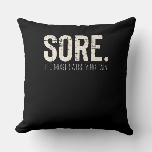 Fitness Gym Workout Motivational Quote Throw Pillow