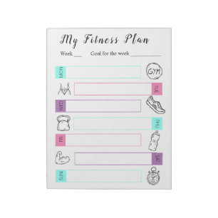 fitness,gym workout planner organizer motivation notepad