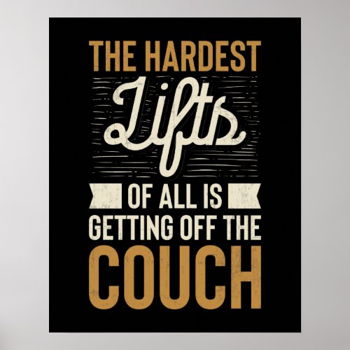 Fitness Gym Workout Weightlifting Quote Poster