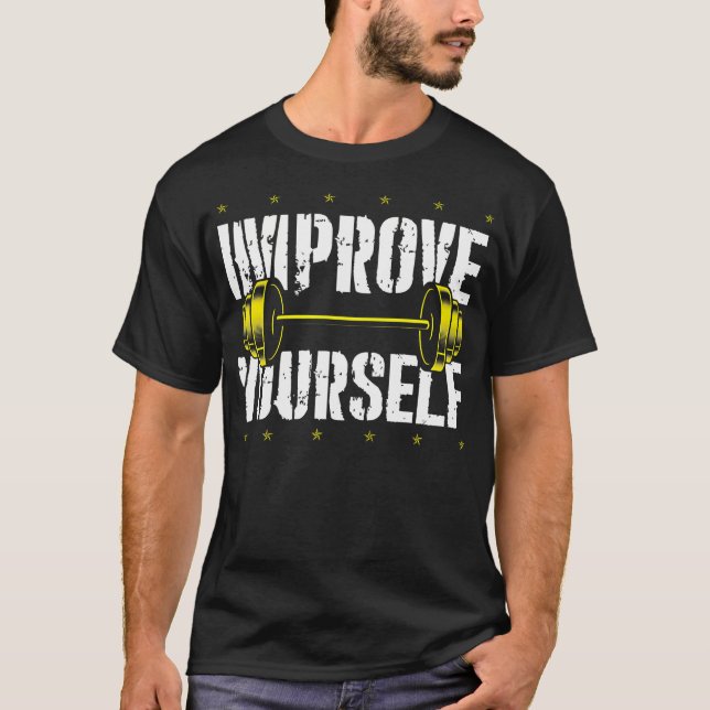 Fitness Gym Workout Weights Motivation Men Women G T-Shirt (Front)