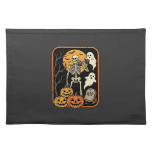 Fitness Halloween Skeleton Ghost Pumpkin Workout D Cloth Placemat