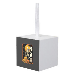 Fitness Halloween Skeleton Ghost Pumpkin Workout D Cube Ornament