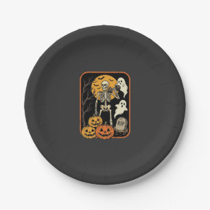 Fitness Halloween Skeleton Ghost Pumpkin Workout D Paper Plates