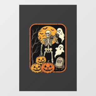 Fitness Halloween Skeleton Ghost Pumpkin Workout D Window Cling