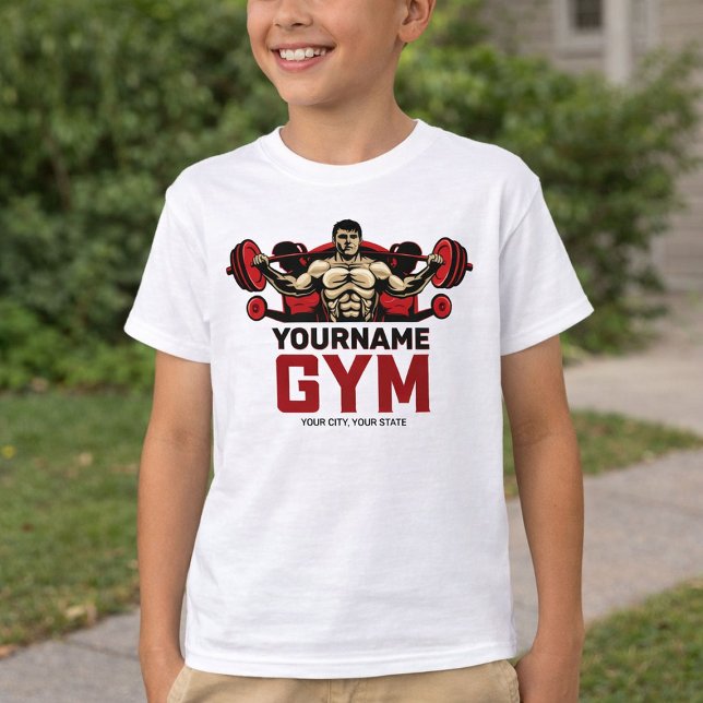 Fitness Home GYM Weight Lifting - Custom Name T-Shirt (Creator Uploaded)