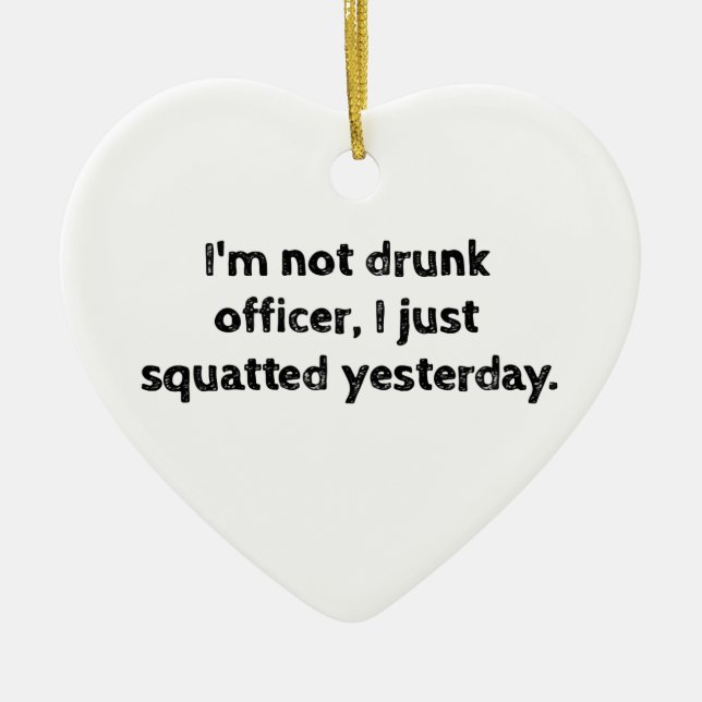 Fitness Humor Funny Workout Ceramic Ornament (Front)