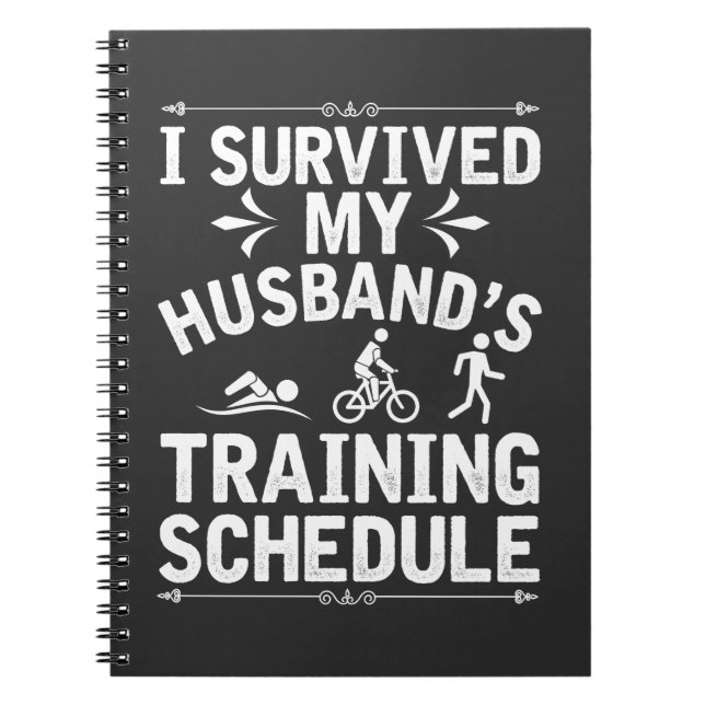 Fitness Husband Triathlon Training Schedule Notebook (Front)