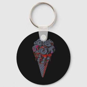 Fitness Ice Cream Cone Dumbbell Humour Gym Lovers Keychain