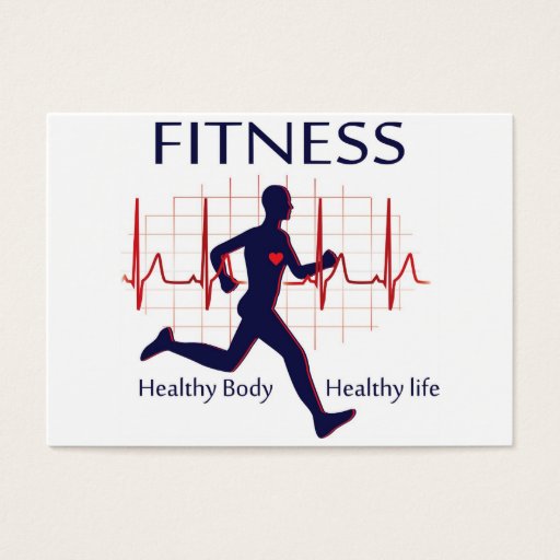 Customizable fitness icon business card template