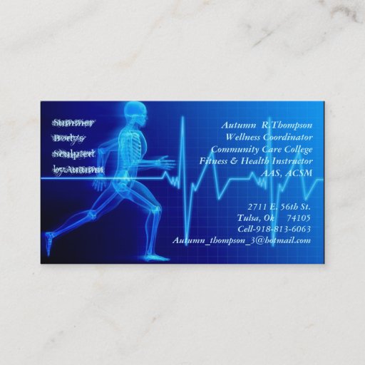 Customizable Fitness Instructor Business Card Template