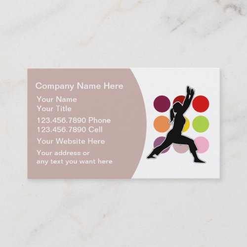 Fitness Instructor Business Cards