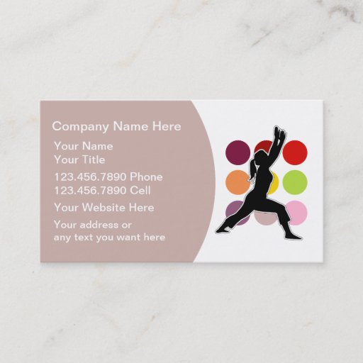 Customizable Fitness Instructor Business Cards