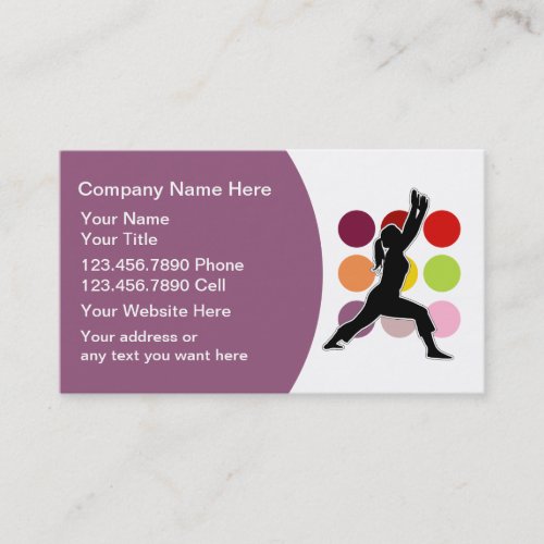 Fitness Instructor Business Cards