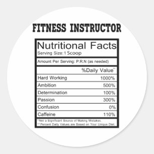 Fitness Instructor Classic Round Sticker