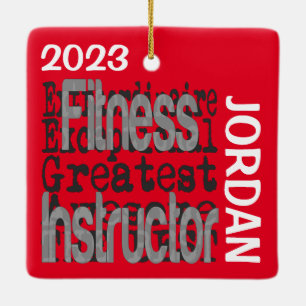 Fitness Instructor Extraordinaire CUSTOM Ceramic Ornament