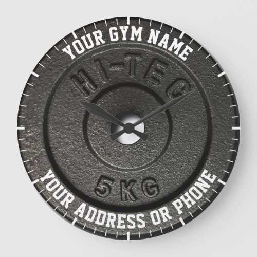 Fitness Instructor Gym Owner Gym Coach Workout Large Clock