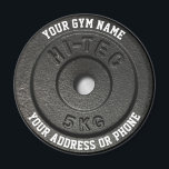 Fitness Instructor Gym Owner Gym Coach Workout Magnet<br><div class="desc">Fitness Instructor Gym Owner Gym Coach Workout Instructor Design. Perfect For Gym Owner,  Gym Trainer,  Fitness Instructor. Dark gray disk weight image with custom gym name text - perfect gift for anyone in fitness and bodybuilding,  or just those like to spend time in gymnasium</div>