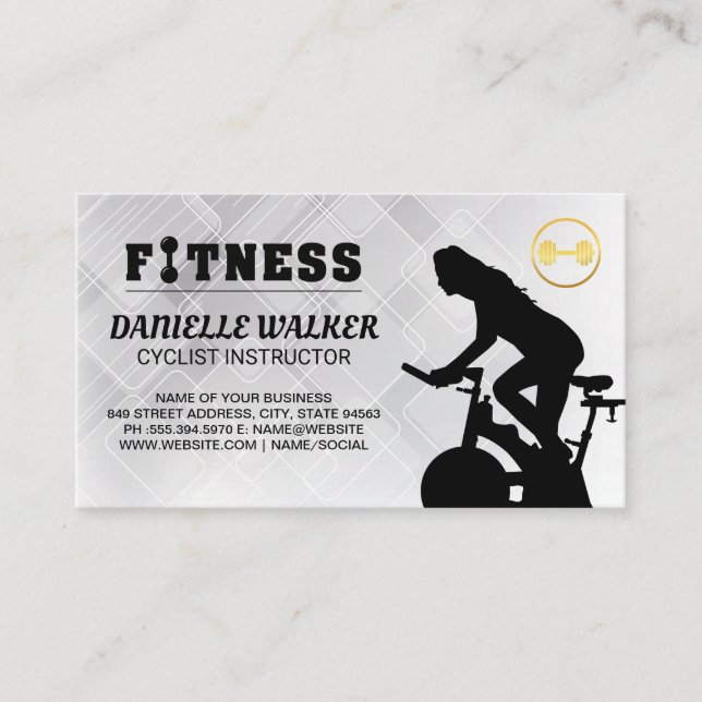 Fitness Instructor | Health  Business Card (Front)