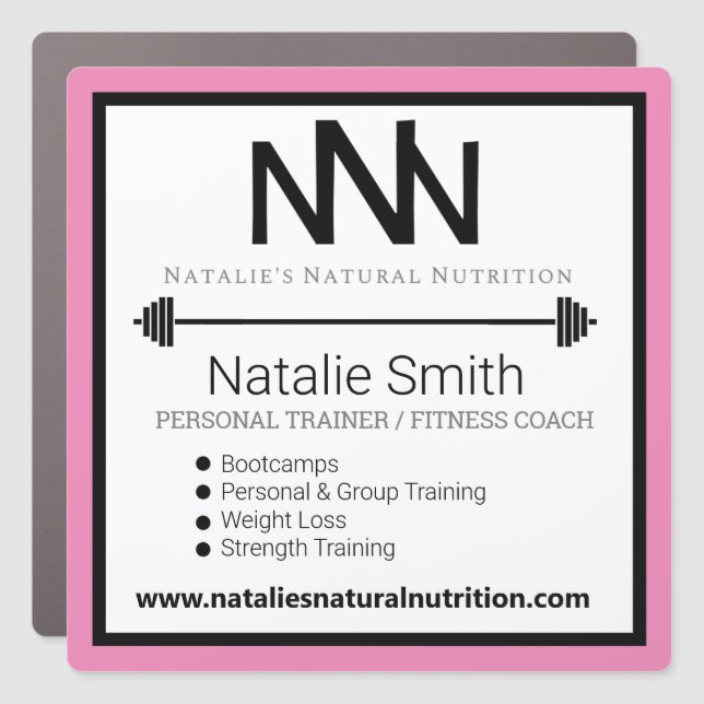 Fitness Instructor Personal Trainer Car Magnet (Front)