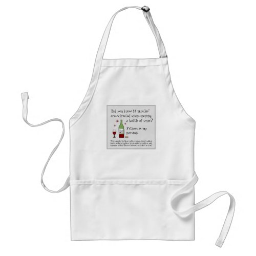 Fitness Is My Passion Funny Wine Quote Adult Apron