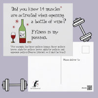 Fitness Is My Passion Funny Wine Quote