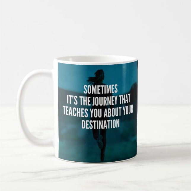 Fitness Journey - Women's Workout Motivational Coffee Mug (Left)