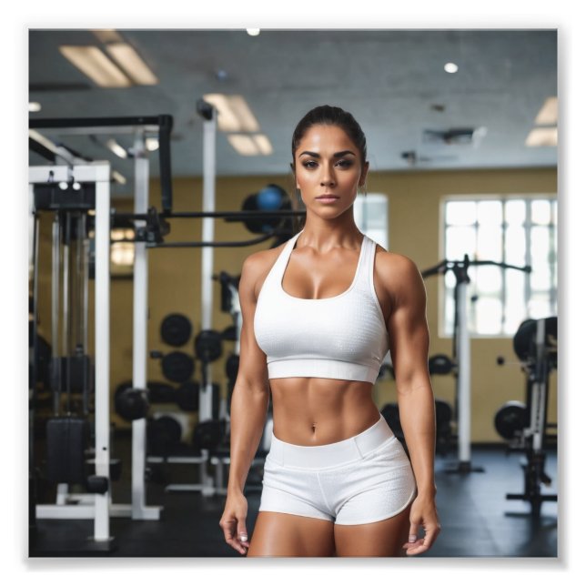 Fitness Latina Girl Photo Print (Front)