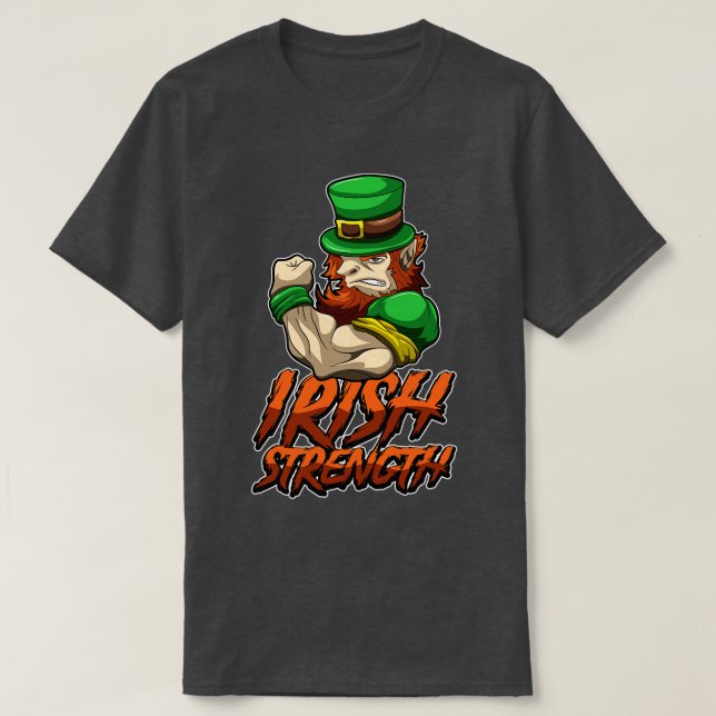 Fitness Leprechaun Irish Strenght Goblin Gym T-Shirt (Design Front)