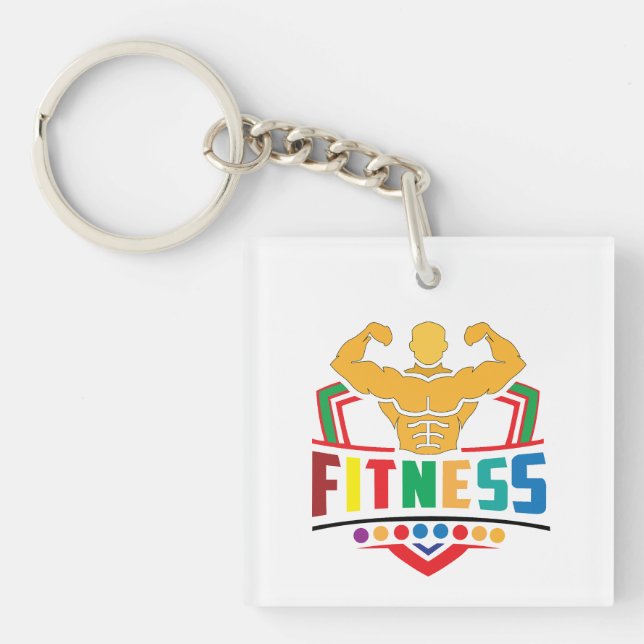 Fitness Lifestyle – Train Hard Stay Strong Keychain (Front)