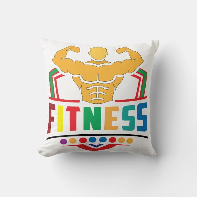 Fitness Lifestyle – Train Hard Stay Strong Throw Pillow (Front)