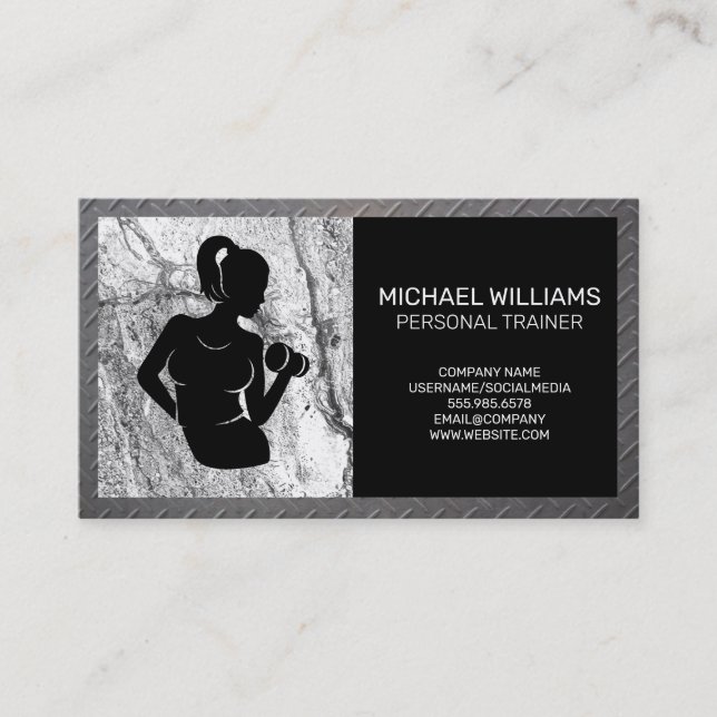 Fitness Logo Business Card (Front)