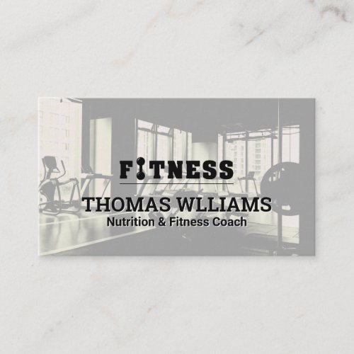 Fitness Logo  Gym Background  Personal Trainer Business Card