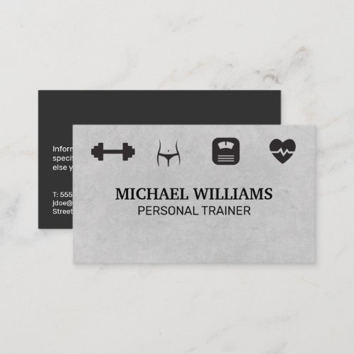 Fitness Logo  Personal Trainer Business Card