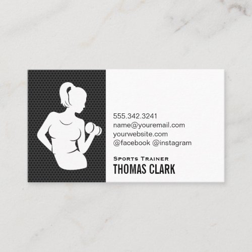 Fitness Logo  Sports Trainer Business Card