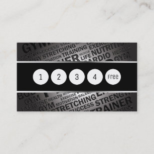 Fitness Loyalty Punch Business Card