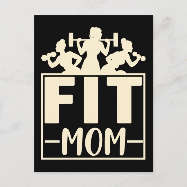 Fitness Mama Gym Exercise Weightlifting Mom Postcard (Front)