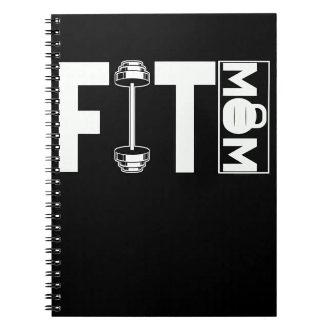 Fitness Mama Gym Weightlifting Mom Notebook (Front)