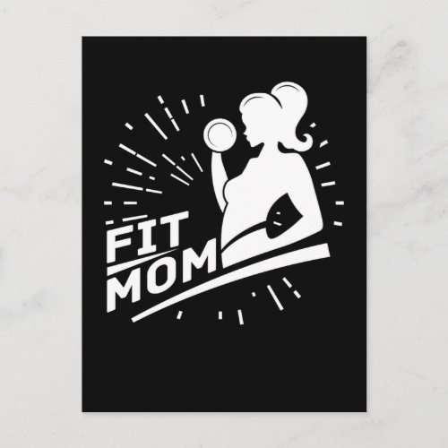 Fitness Mama Weightlifting Mother Gym Exercise Postcard