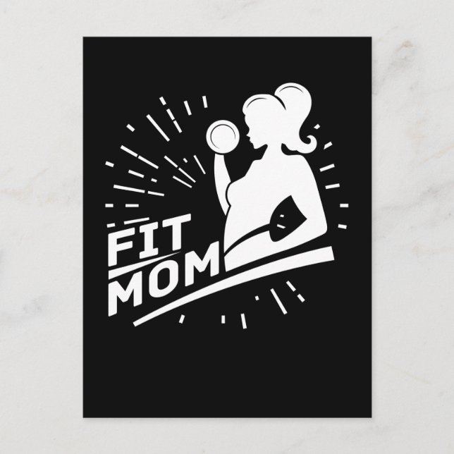 Fitness Mama Weightlifting Mother Gym Exercise Postcard (Front)