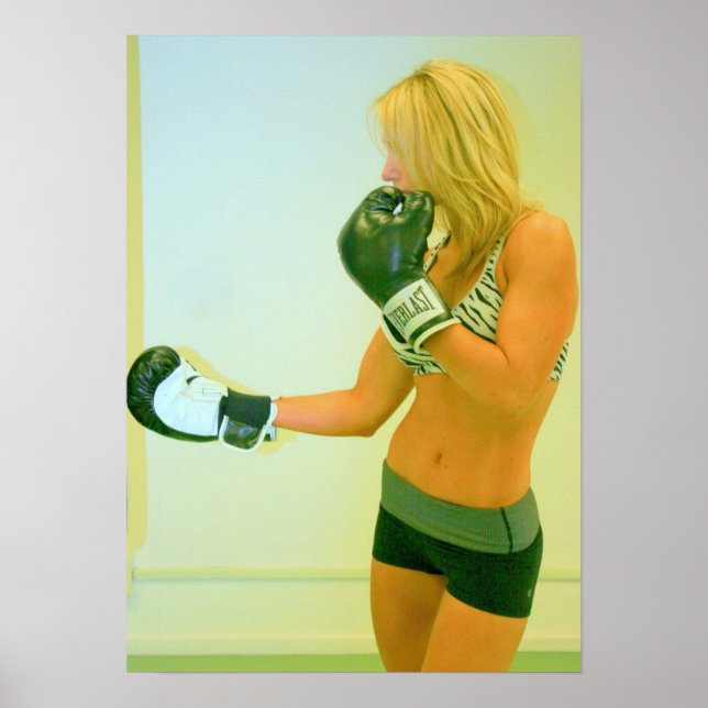 Fitness model boxing poster (Front)