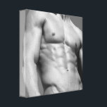 Fitness Model Canvas Print<br><div class="desc">Black and white photo of fitness model on canvas print perfect for hanging on your wall.</div>