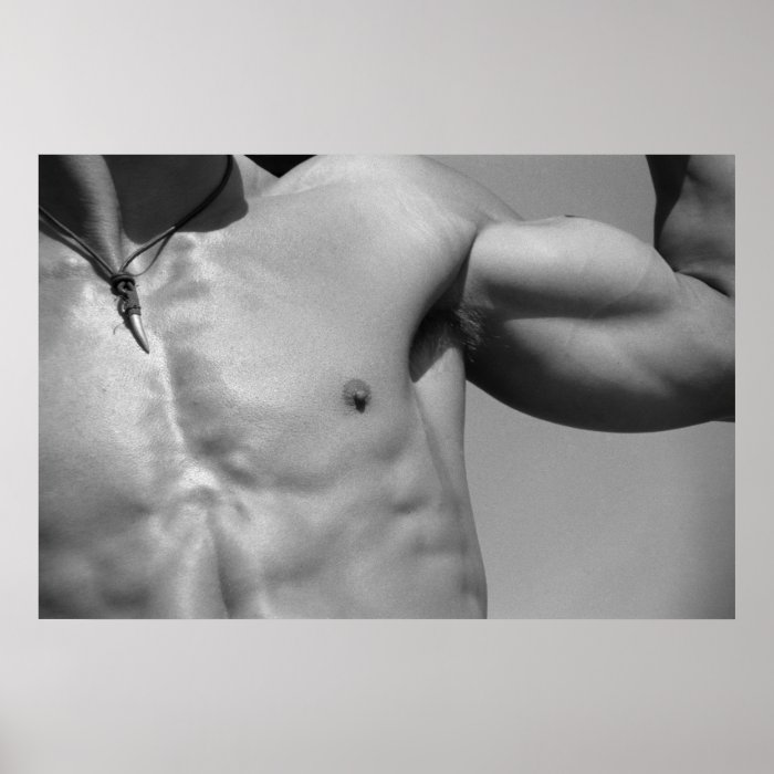 Fitness Model Chest & Arm Poster