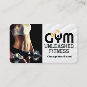 Fitness Model   Gym Typography Business Card