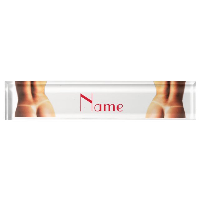 Fitness Model Tanlines Thunder_Cove  Desk Name Plate (Front)