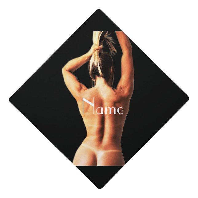 Fitness Model Tanlines Thunder_Cove  Graduation Cap Topper (Front)