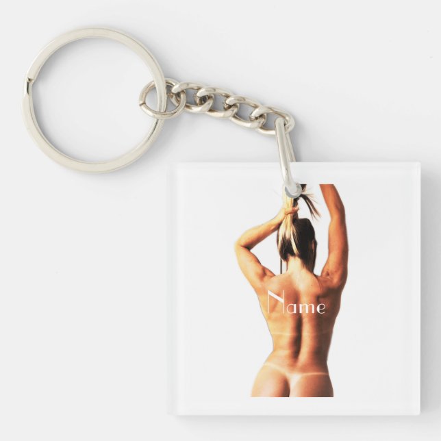 Fitness Model Tanlines Thunder_Cove  Keychain (Front)