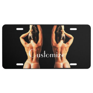 Fitness Model Tanlines Thunder_Cove License Plate