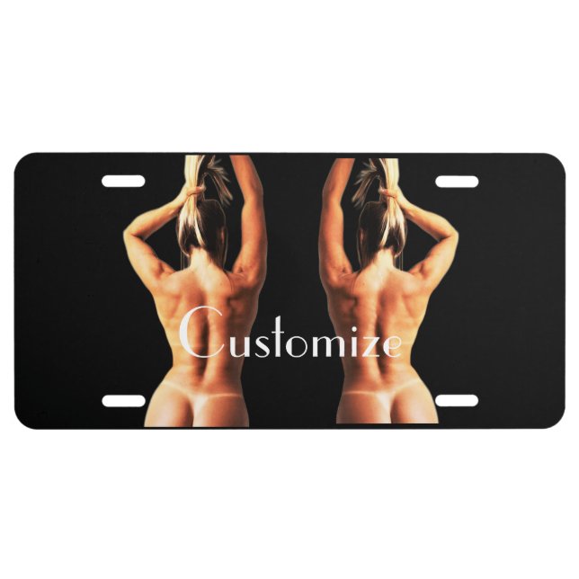 Fitness Model Tanlines Thunder_Cove  License Plate (Front)