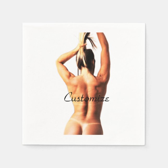 Fitness Model Tanlines Thunder_Cove  Napkins (Front)
